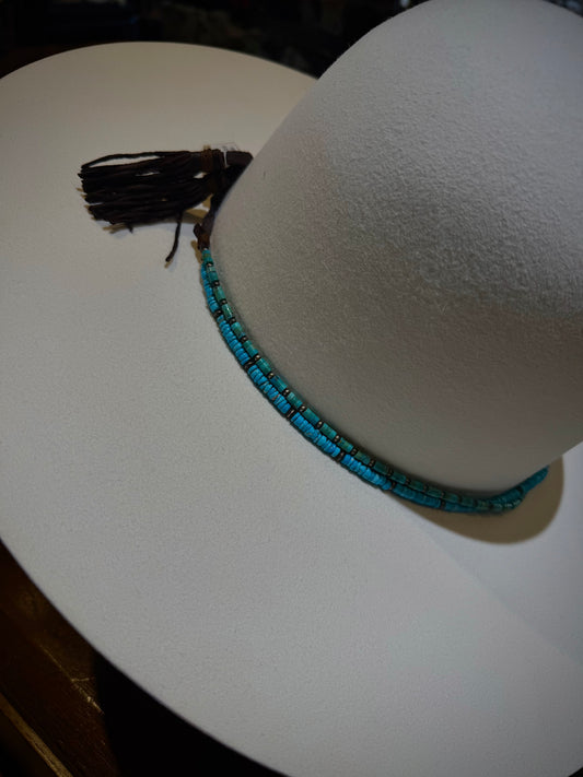 Heishi Bead 2 Strand PB Hat Band