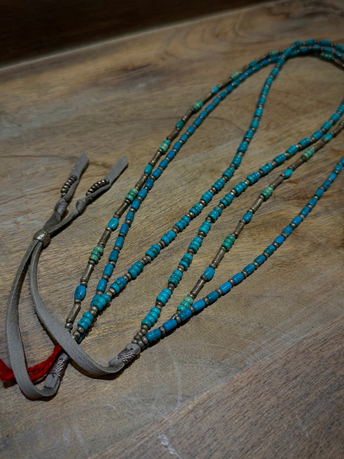 Turquoise and Silver Bead PB Hat Band