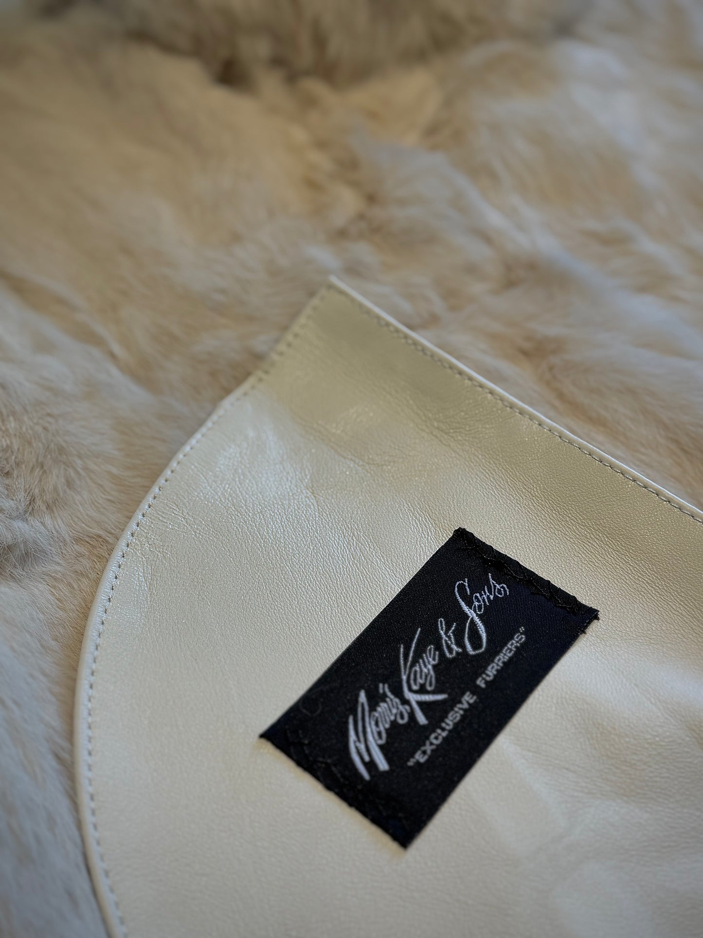 Shearling/Raccoon Vest - Beige