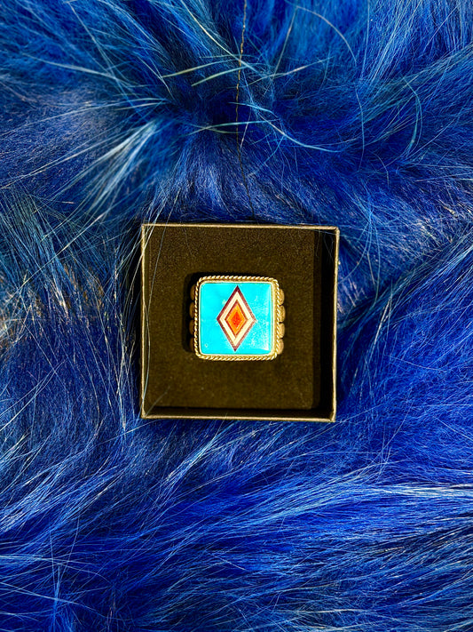 Ring- Aldrich Kingman, Oxblood Coral, Opal