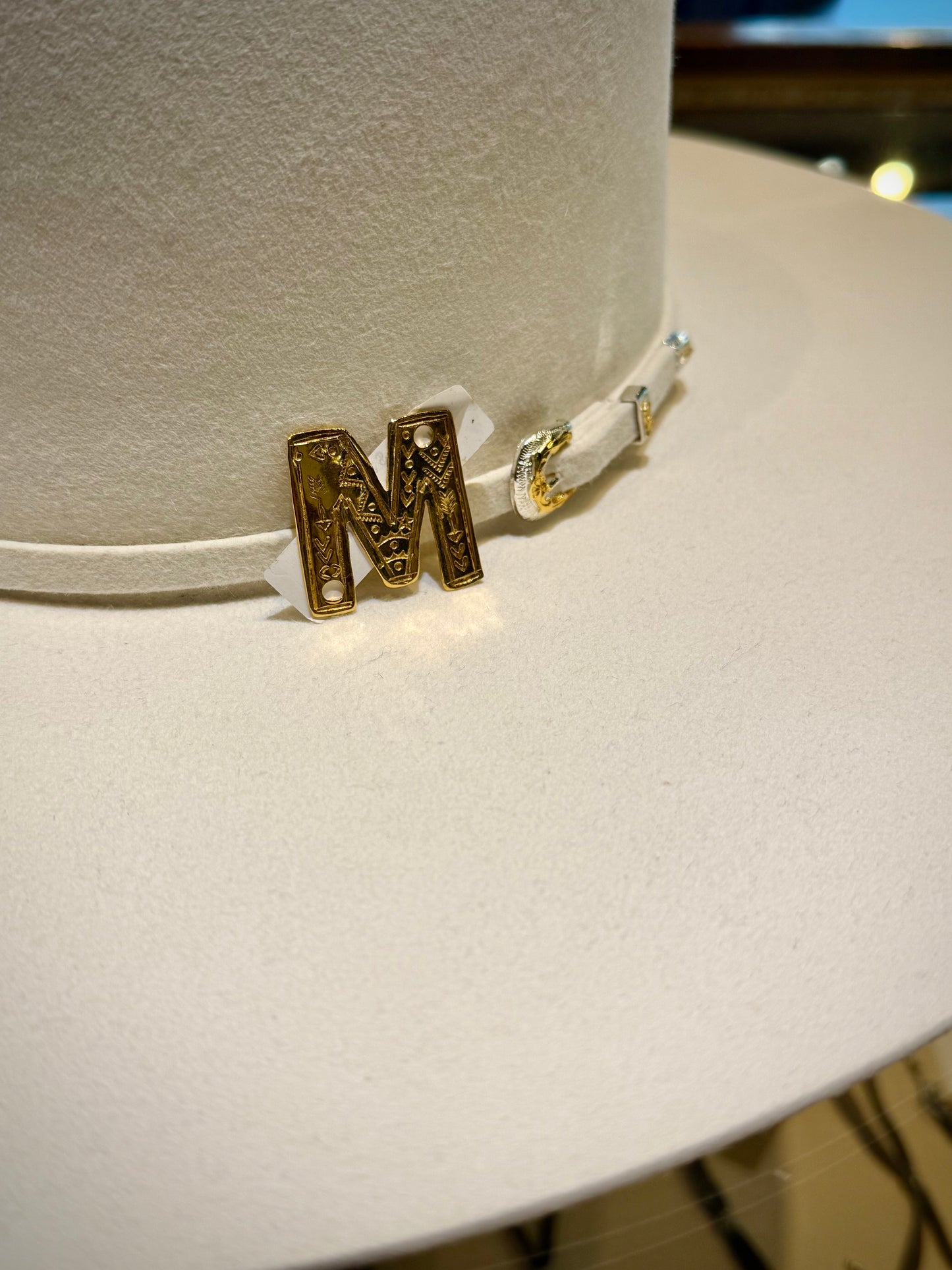 Pin- Gold Letters