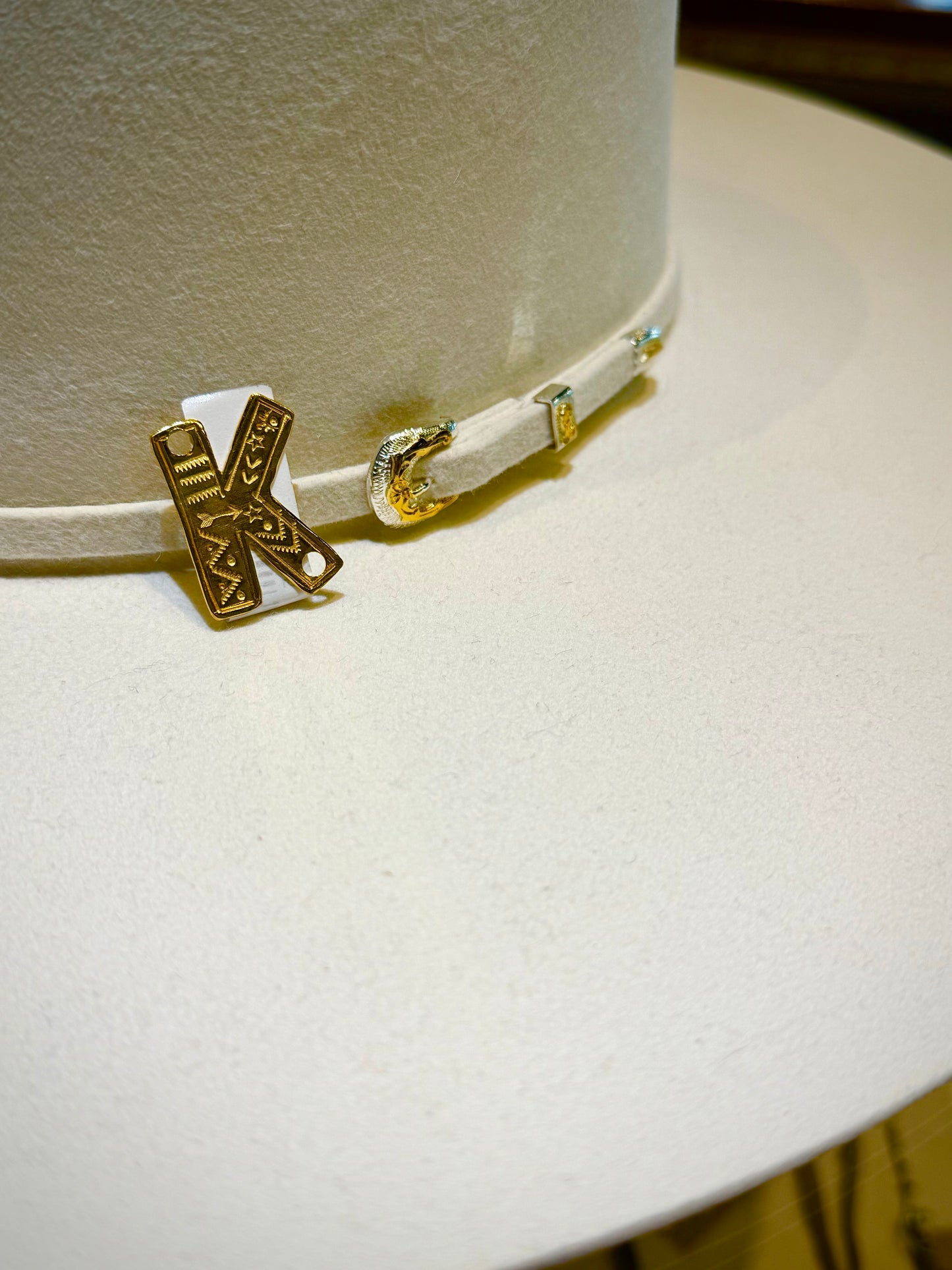 Pin- Gold Letters