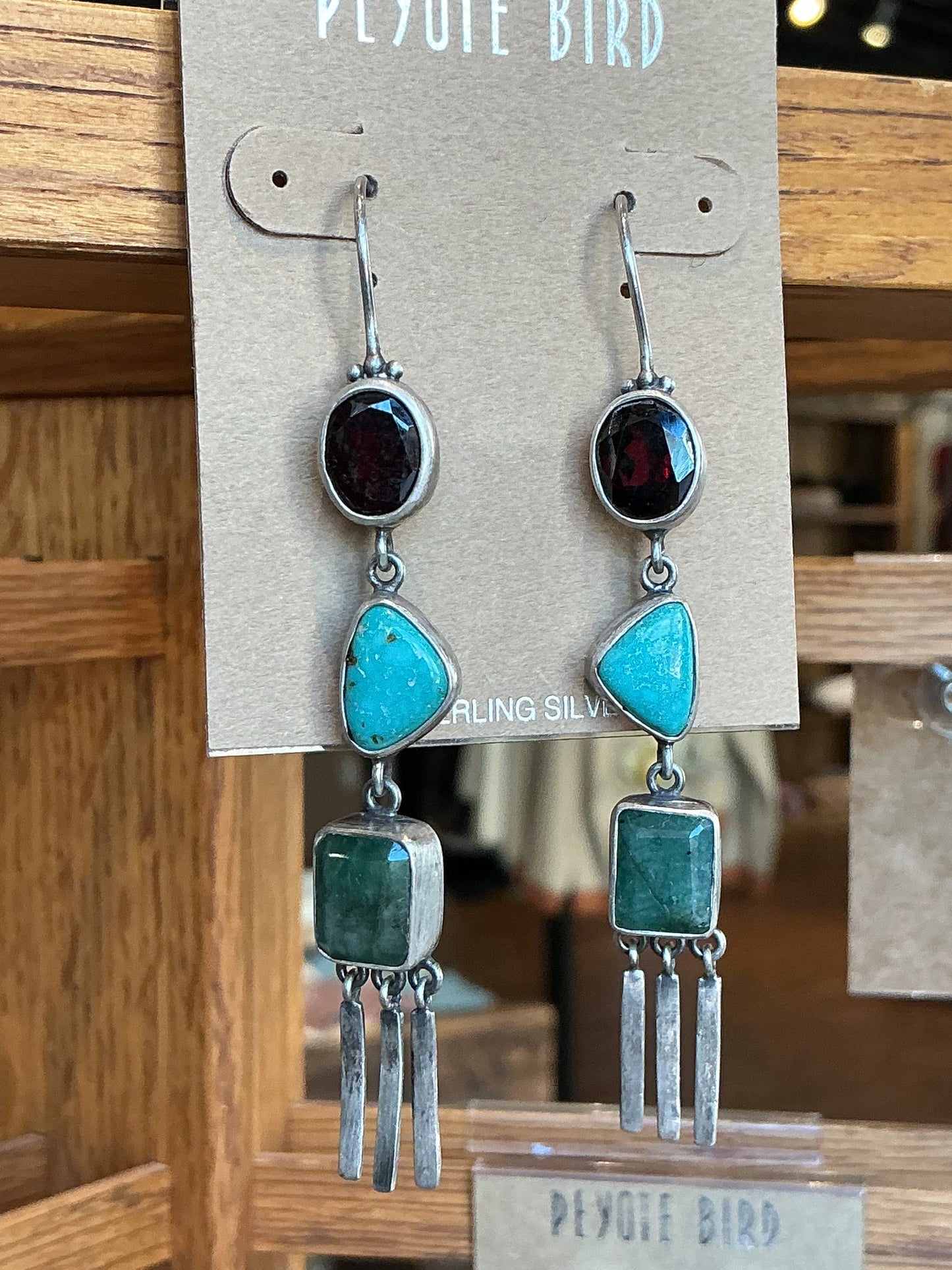 Three-Stone Stacked Silhouette Earrings