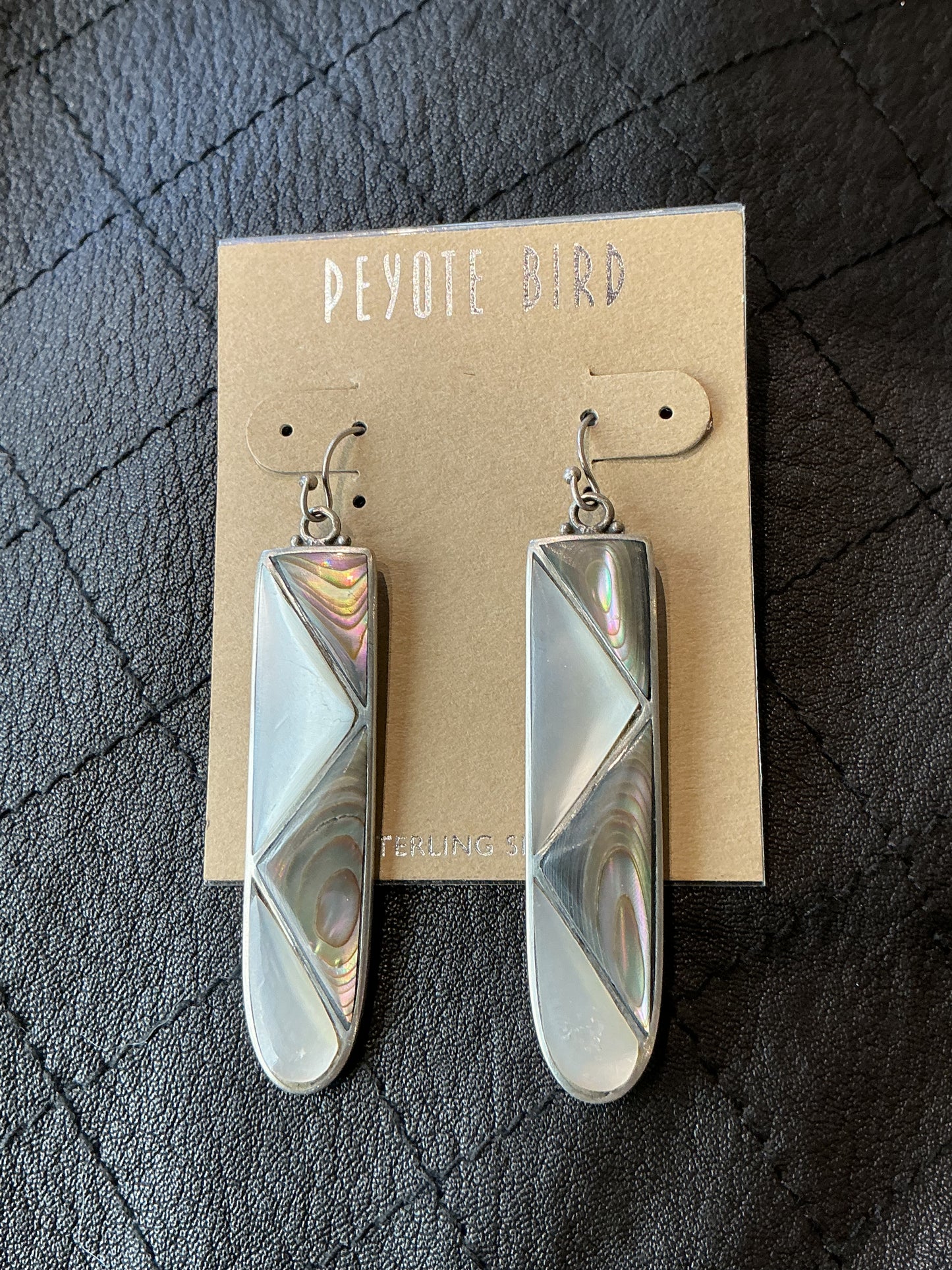 Chevron Shell Drop Earrings