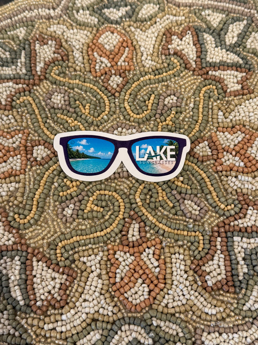 Lake Sunglasses Purple Sunglasses Sticker