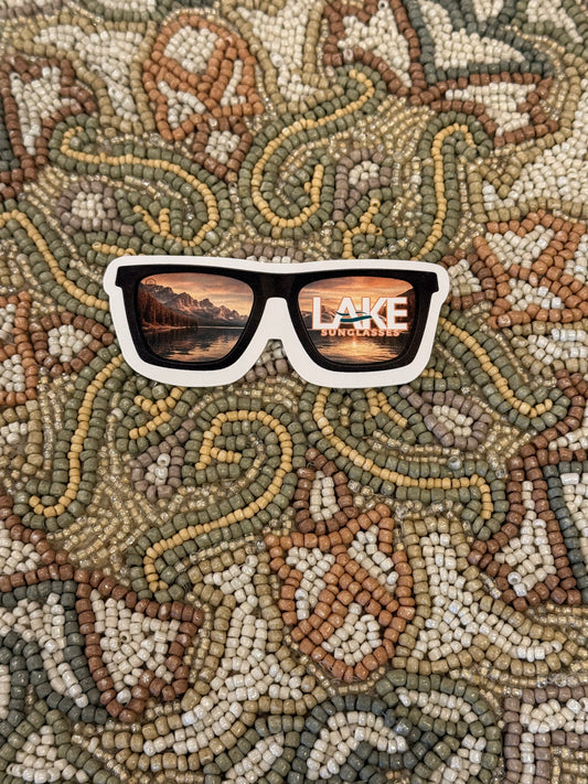 Lake Sunglasses Black Sunglasses Sticker