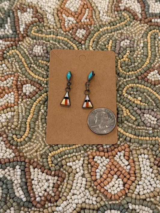 Multi-Stone Zuni Dangle Earrings
