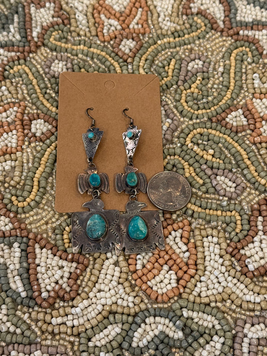 Vernon Begay Long Dangle Earrings