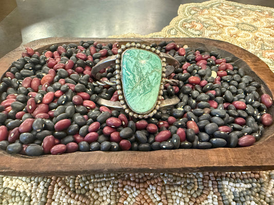 Round Buffalo Turquoise Cuff