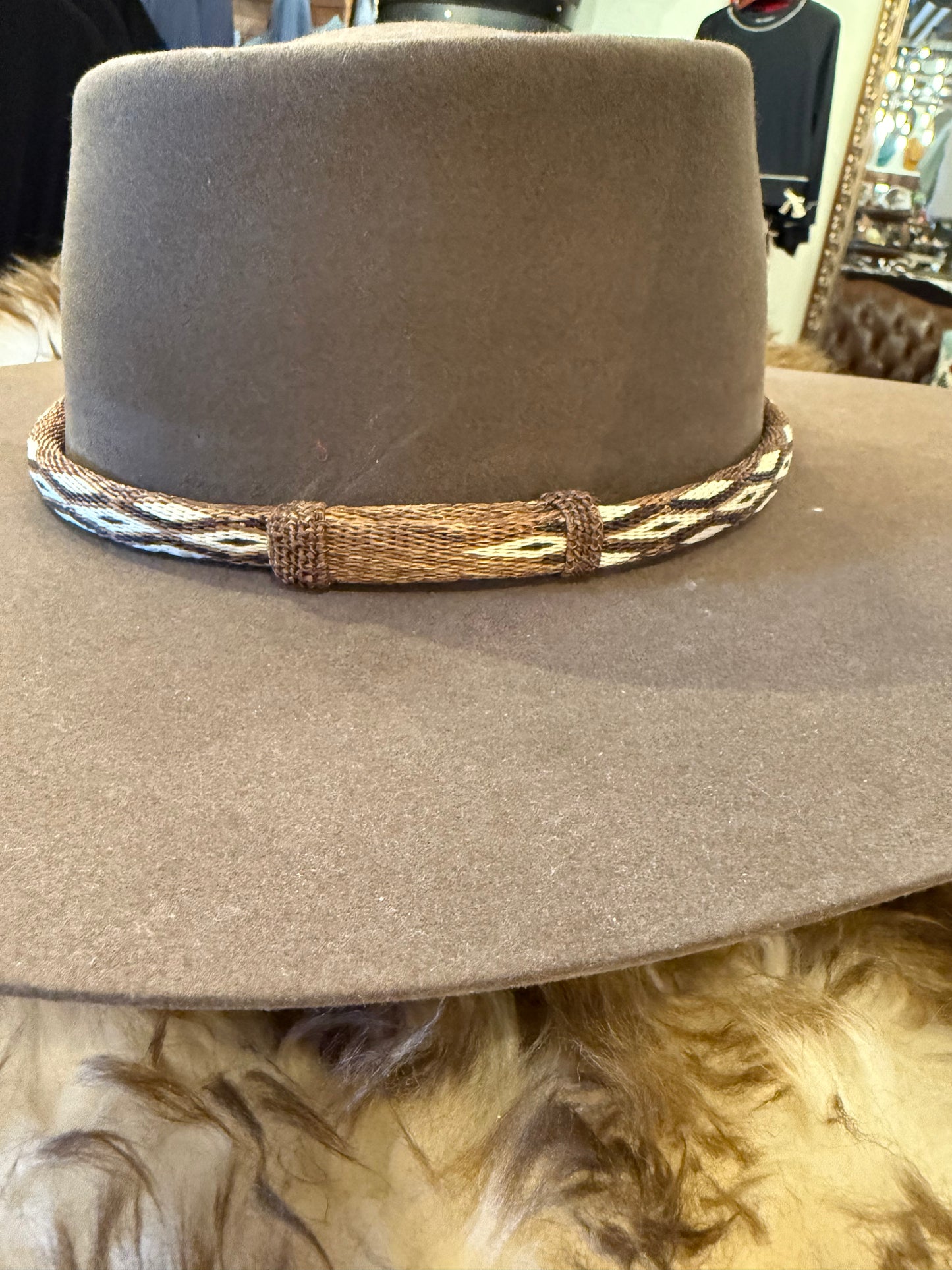 Deer Lodge Prison Hitched Horsehair Hatband