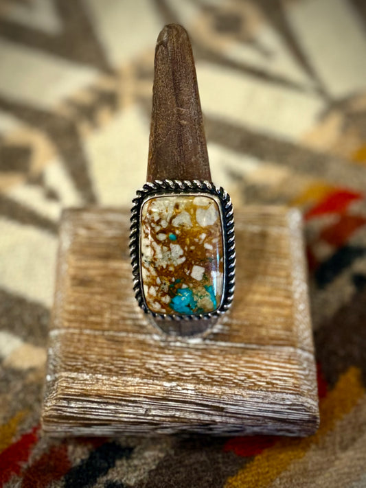 Natural Turquoise Statement Ring
