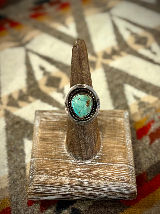 Wide Bezel Turquoise Ring