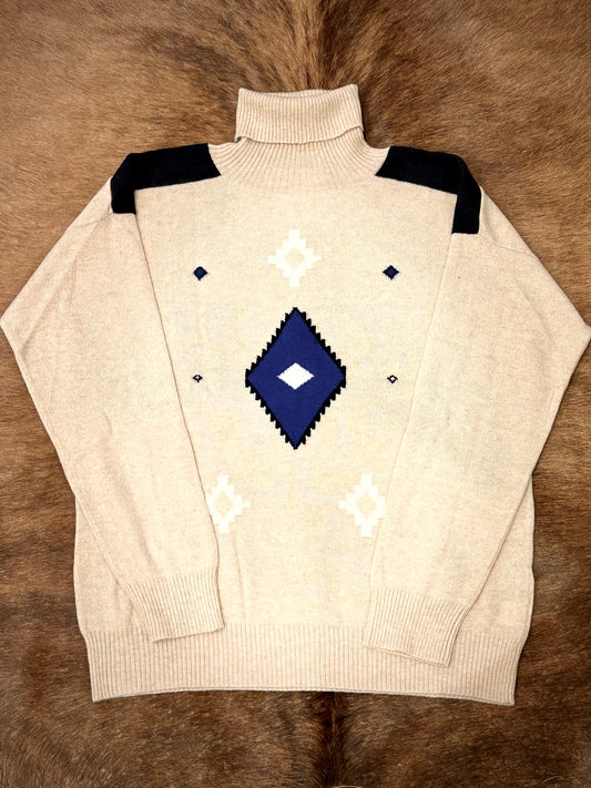 White Aztec Women's Cashmere Sweater