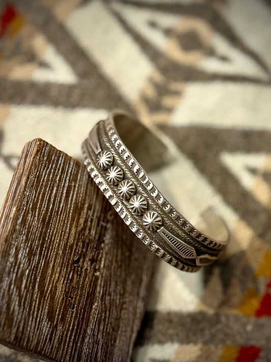 Detailed Sterling Cuff- Thomas Jim