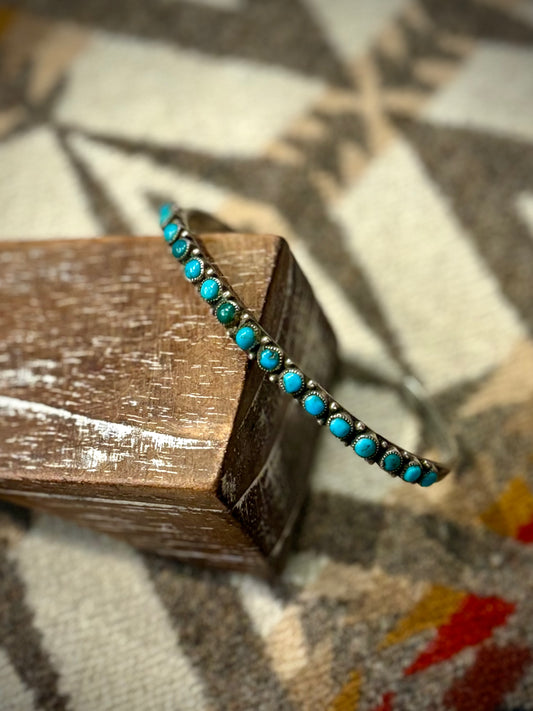 Vintage Two-Toned Turquoise Cuff