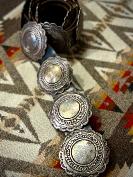 Sterling Circle Concho Belt