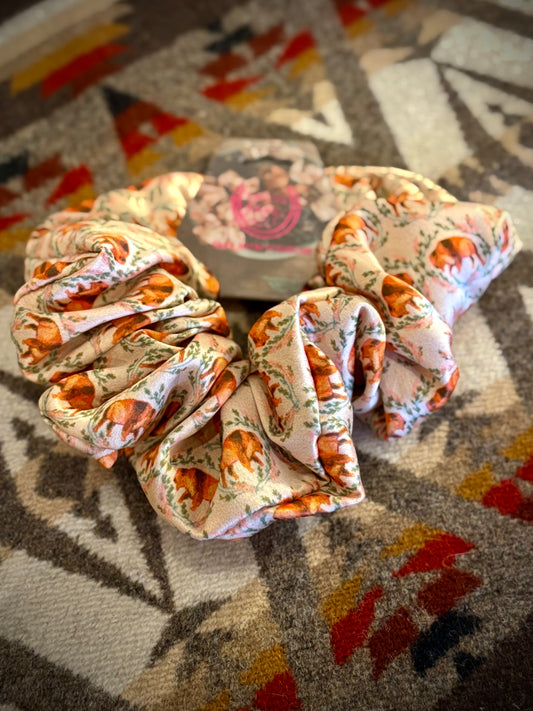 Floral Buffalo Scrunchie