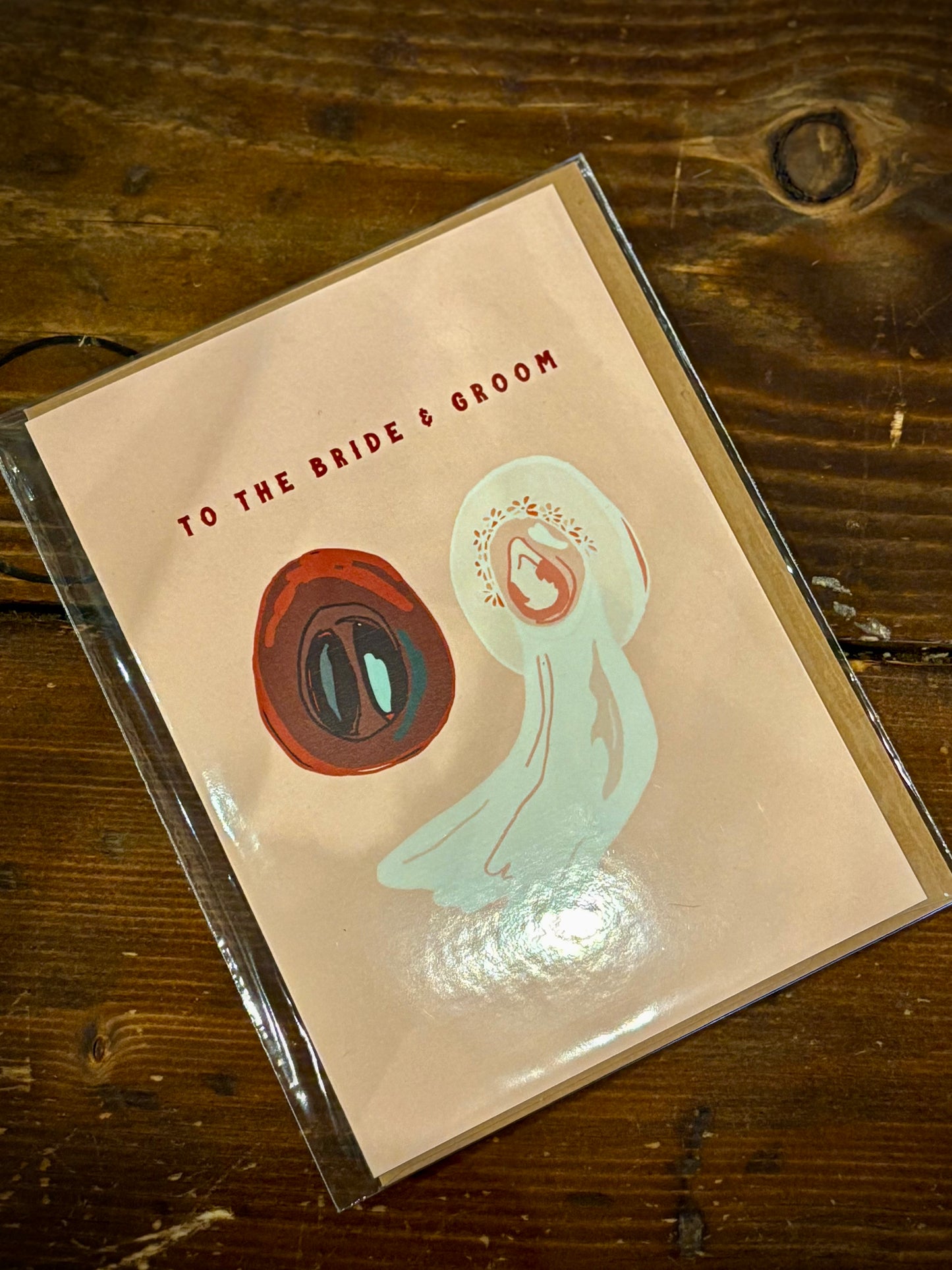 Bride and Groom Cowboy Hat Card