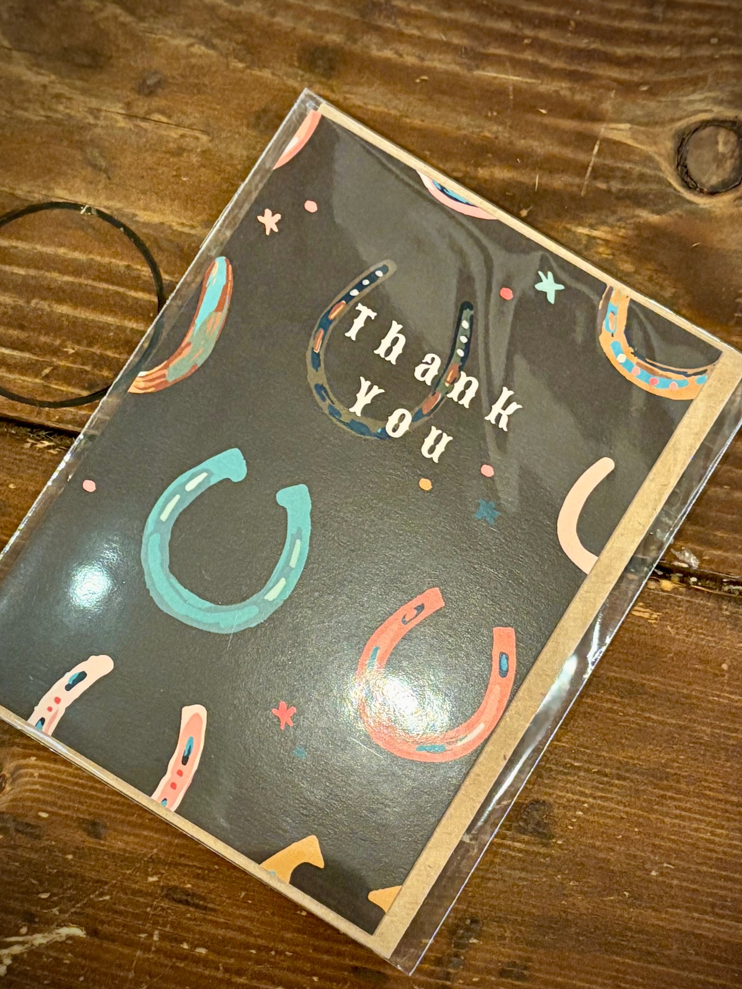 Horseshoe Thank You Card