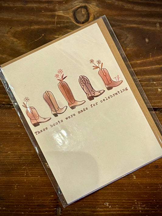Celebration Boots Card
