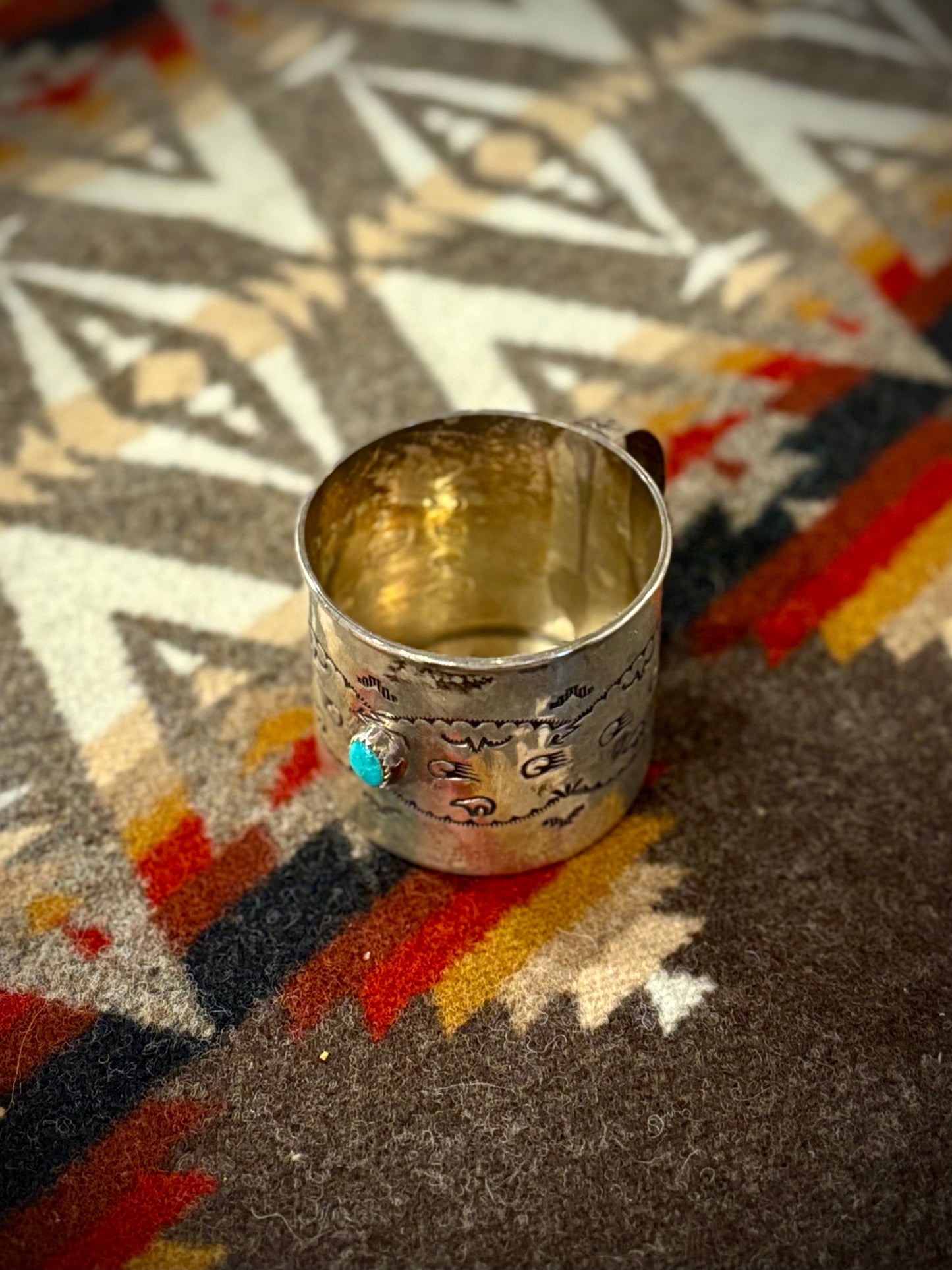 Small Sterling and Turquoise Cup