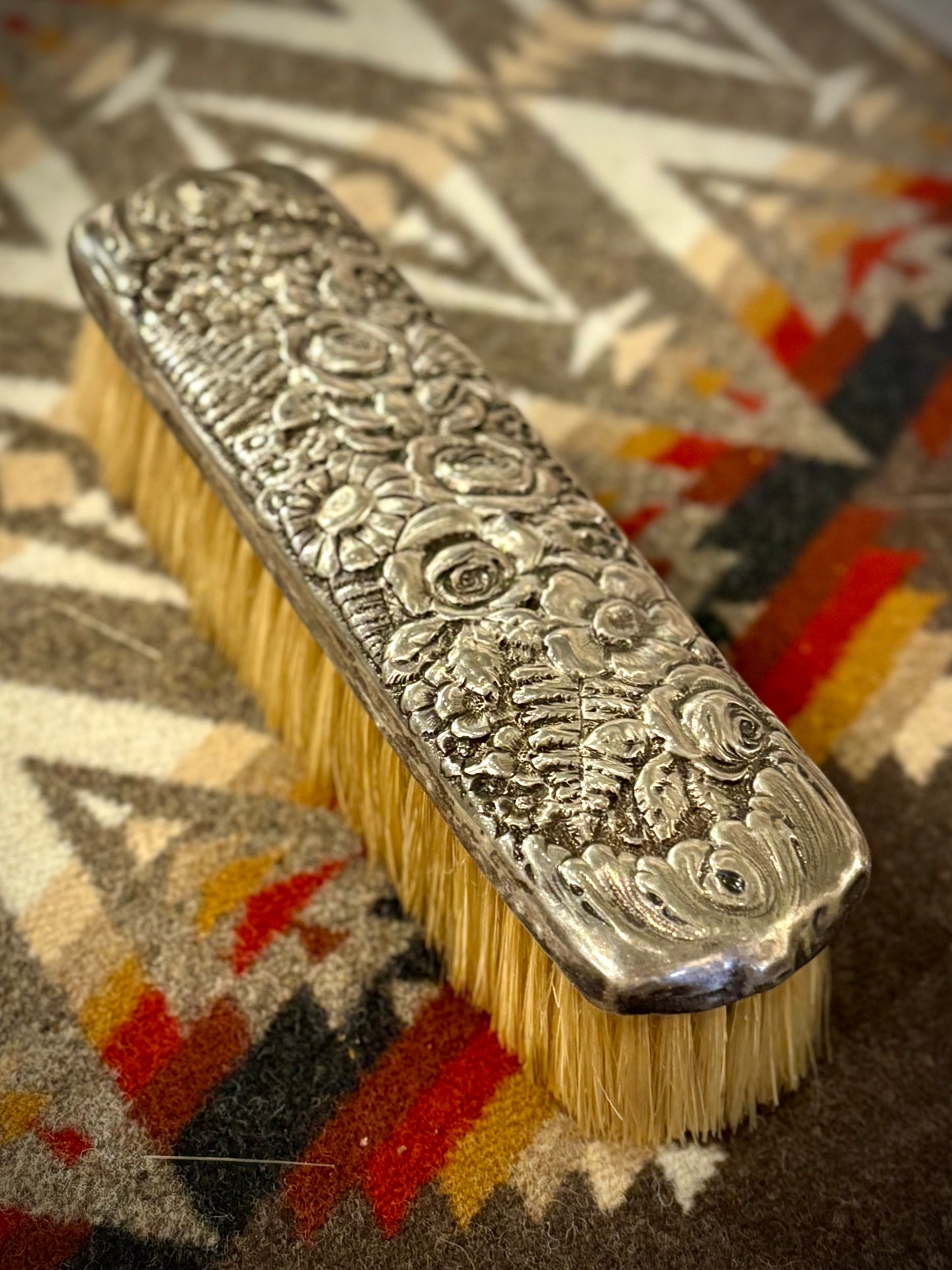 Ornate Sterling Silver Brush