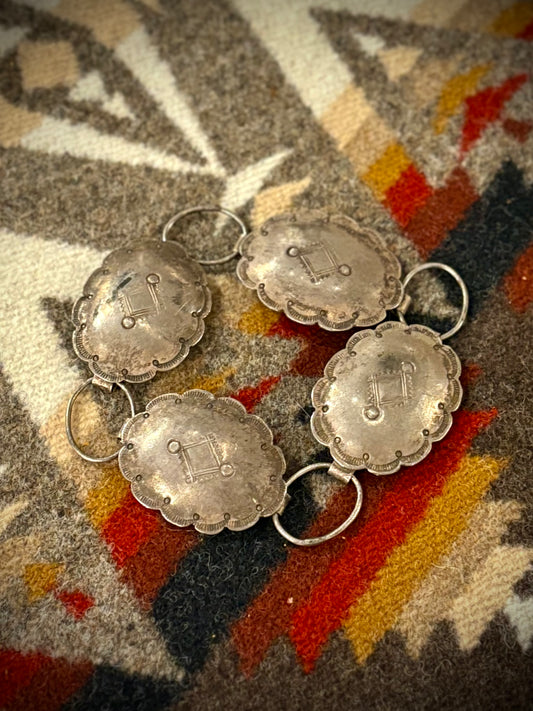 Sterling Silver Concho Link Bracelet