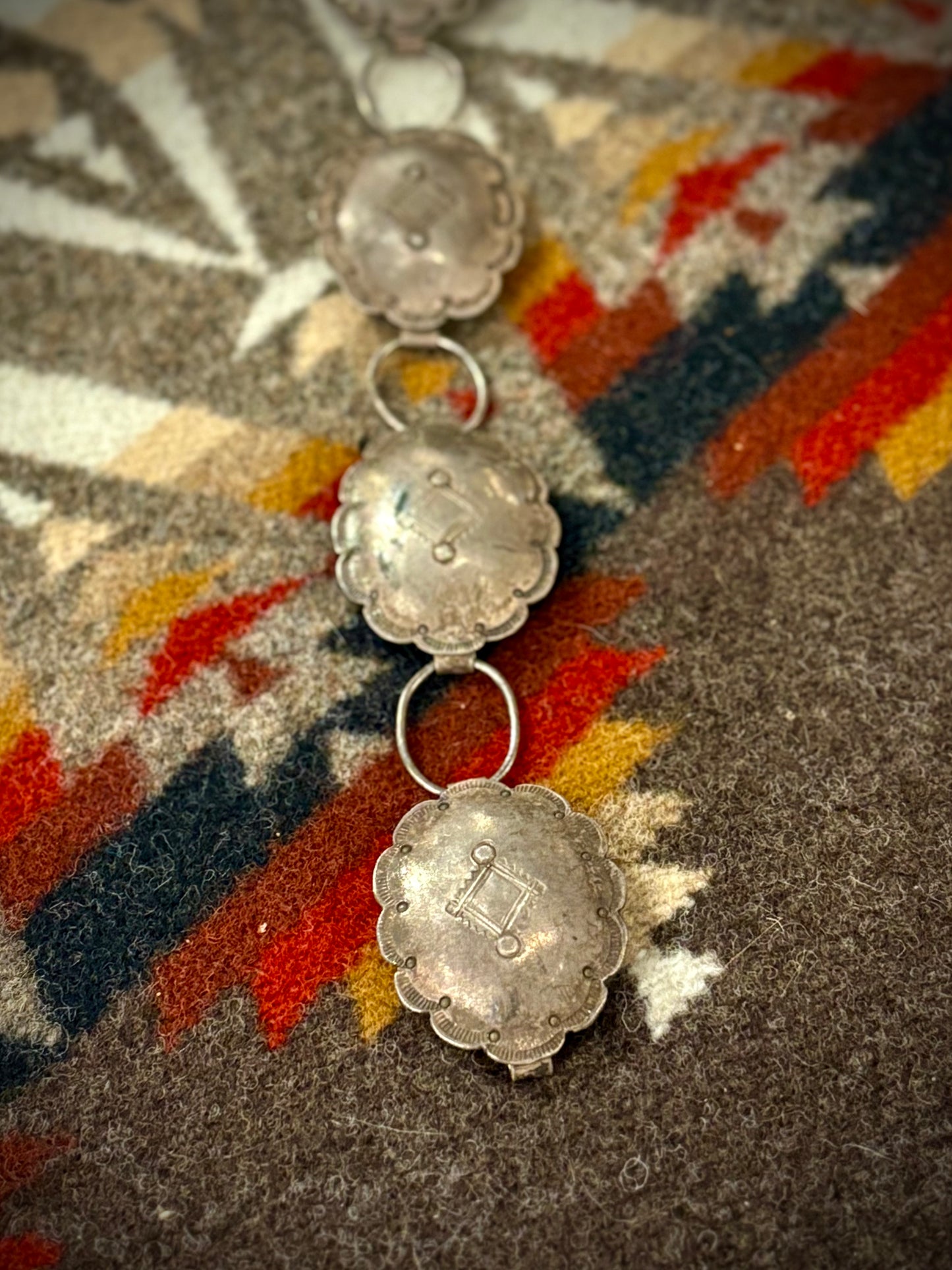 Sterling Silver Concho Link Bracelet