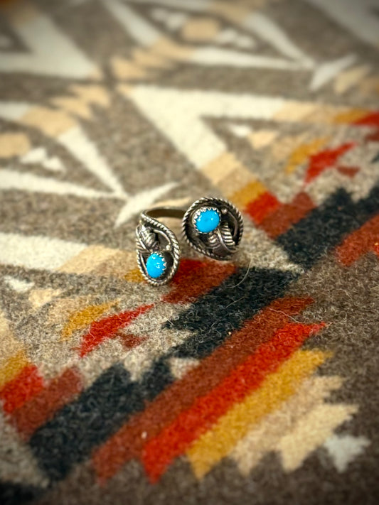 Double End Turquoise Navajo Ring