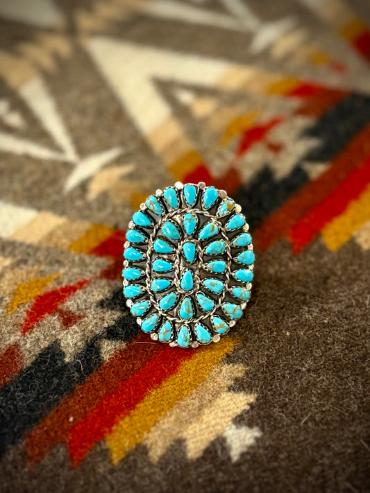 Turquoise Cluster Ring
