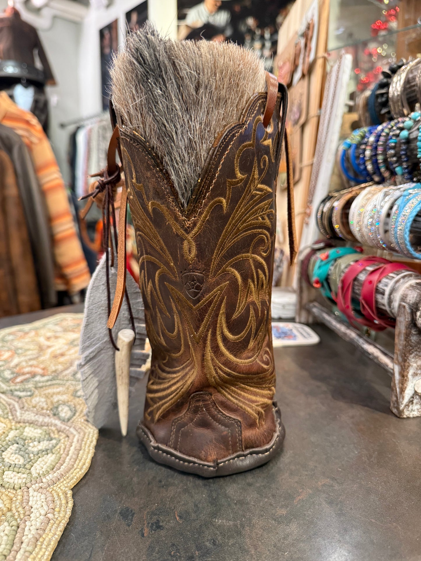 Cowboy Boot Wine Tote- Trulli Leathers