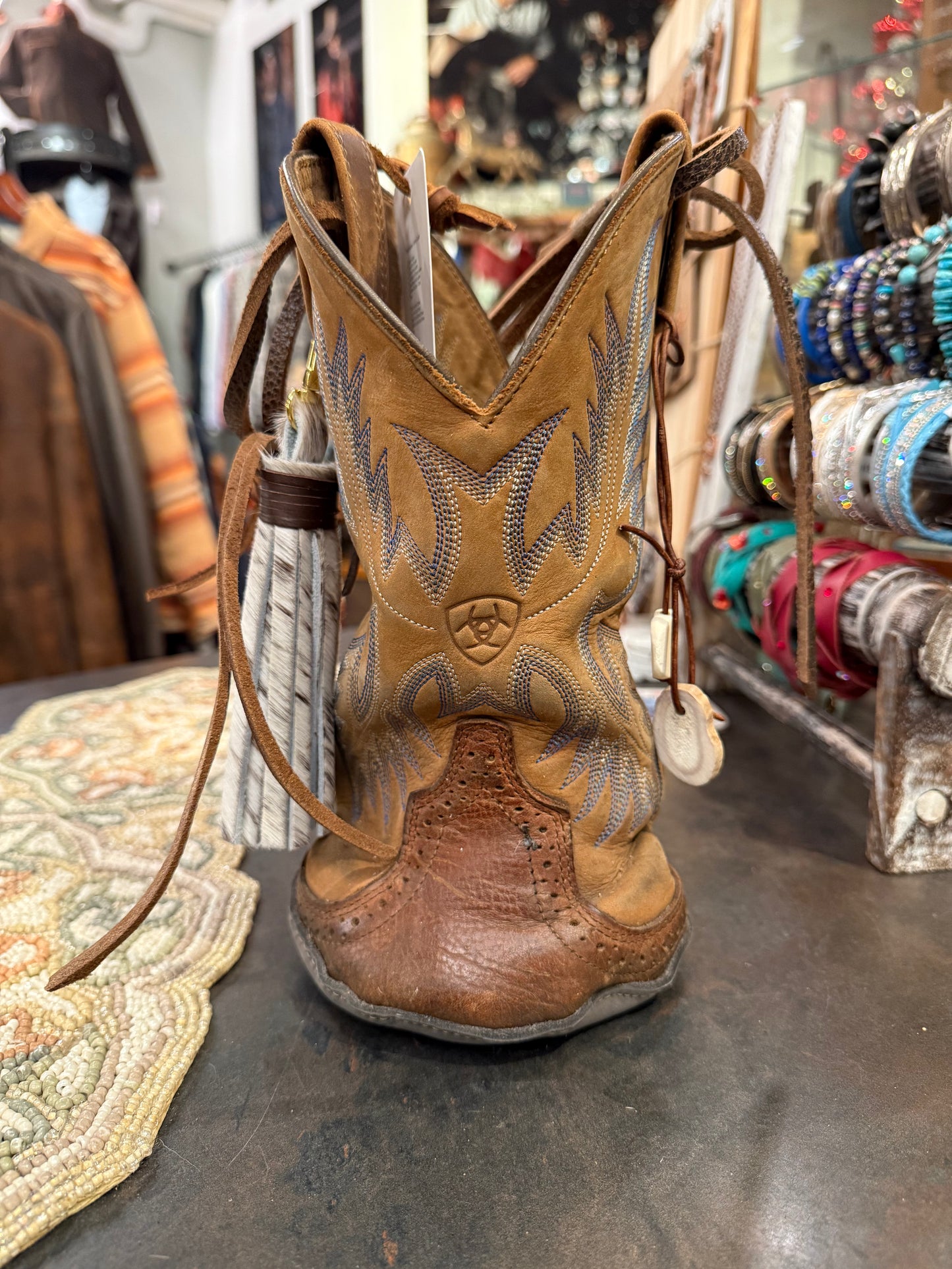 Cowboy Boot Wine Tote- Trulli Leathers