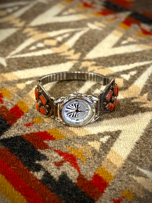 Navajo Mediterranean Coral Watch Band