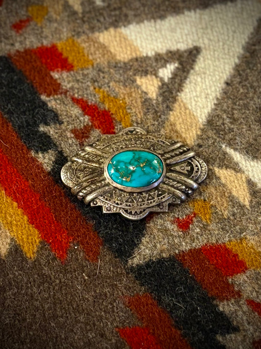 Vintage Nevada Turquoise Pin