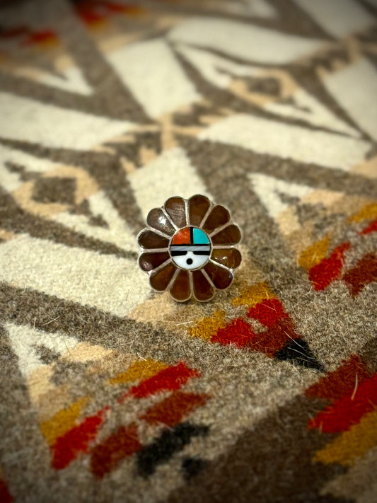 Zuni Inlay Sunface Ring