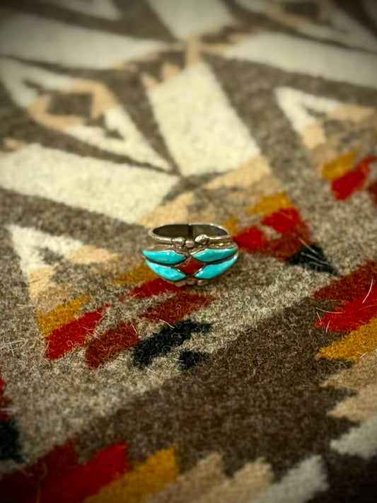 Zuni Petit Point Turquoise Ring