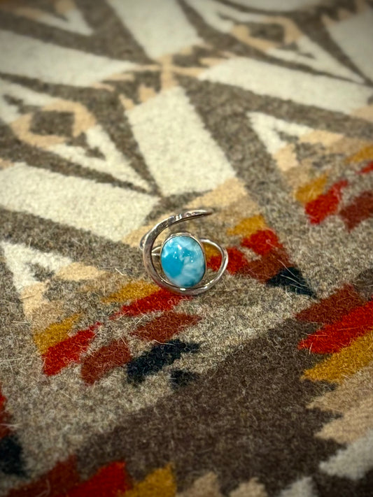 Sterling Larimar Ring