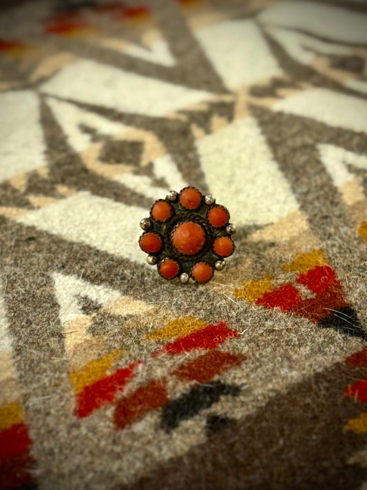 Vintage Zuni Coral Ring