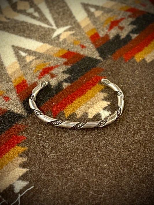 "Twisted Rope" Sterling Cuff