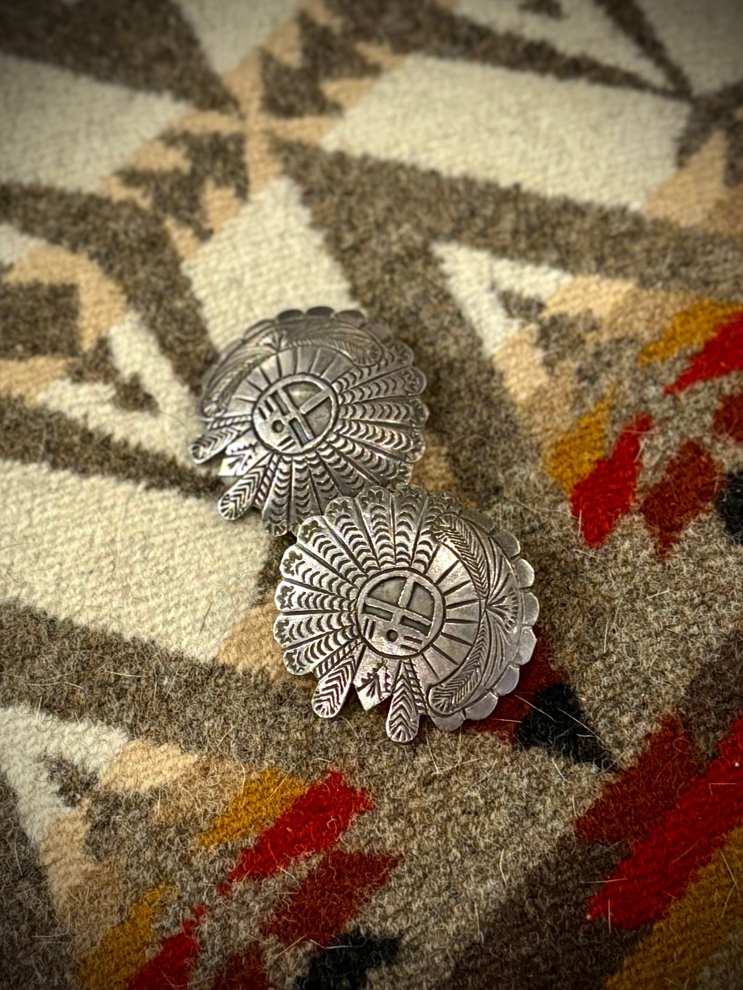 Hopi Sterling Kachina Earrings