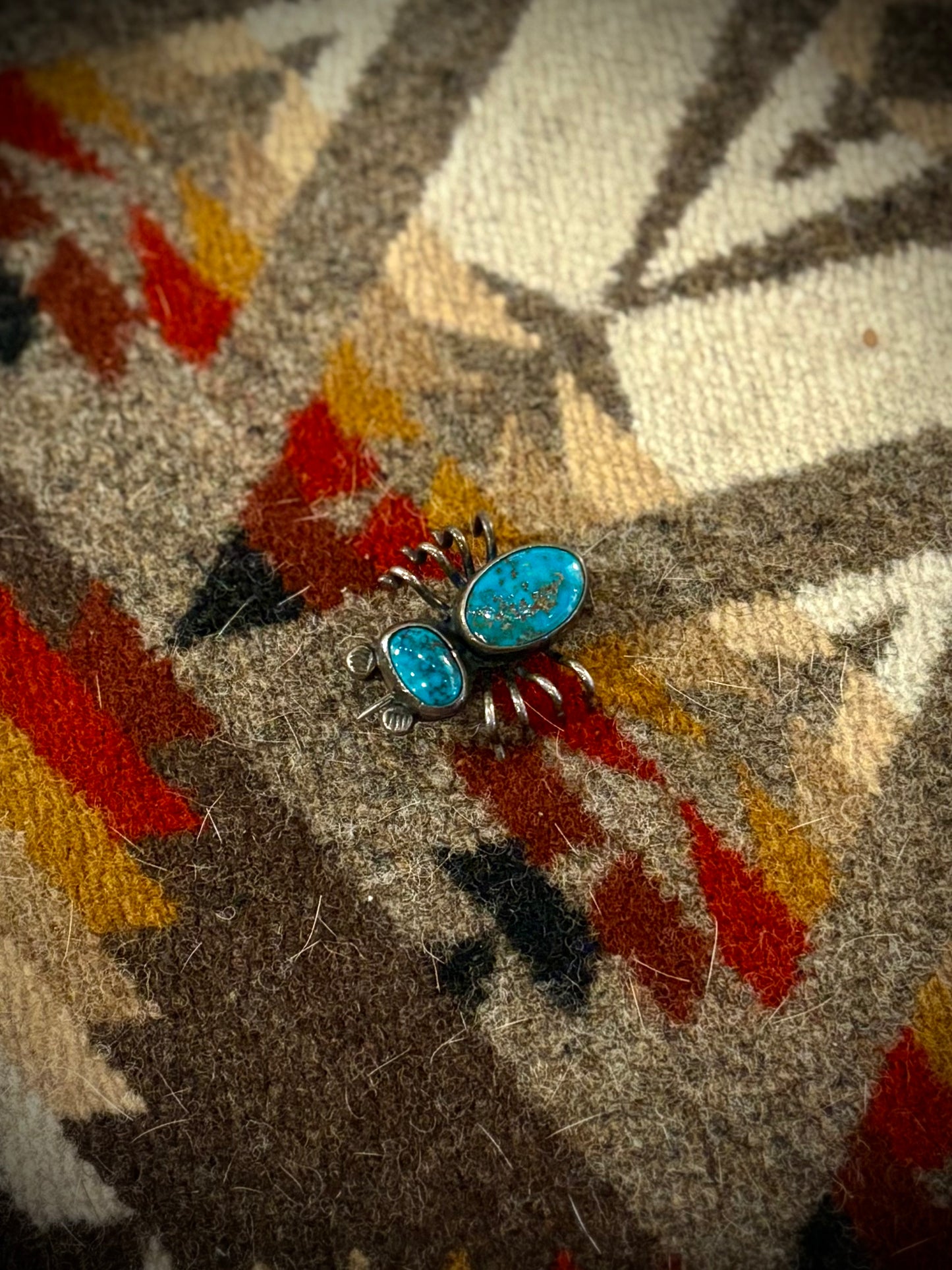Turquoise Spider Pin