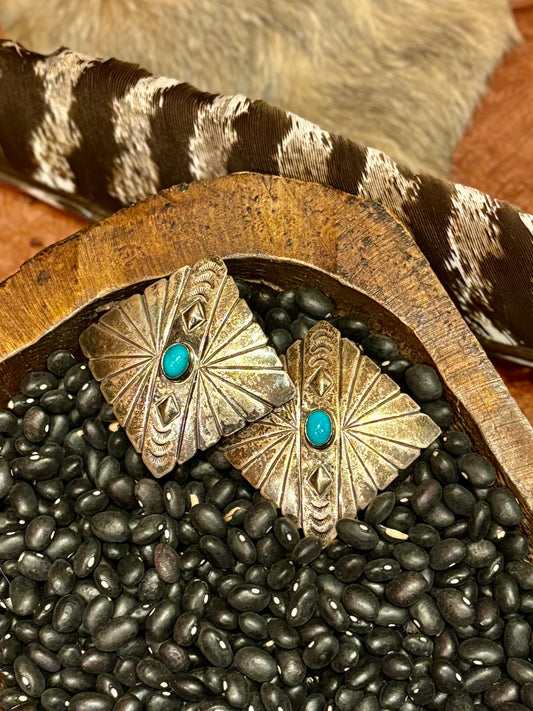 Large Concho Earrings