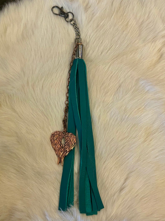 CuCu Tassel Keychain- Teal Angel