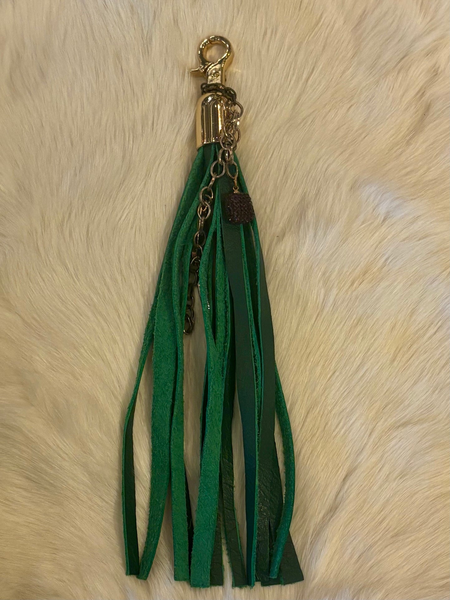 CuCu Tassel Keychain- Dark Teal