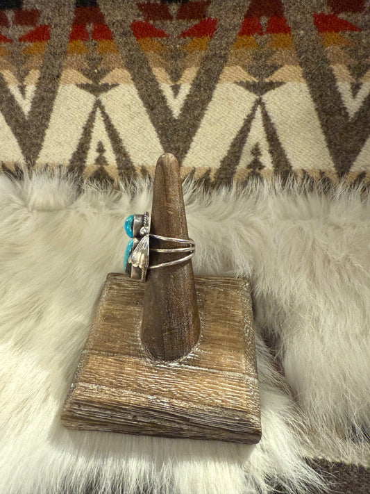 Ring- Vintage Navajo Turquoise and Sterling Silver