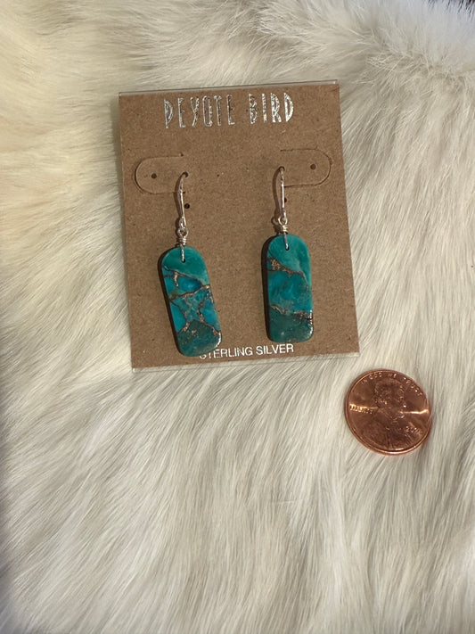 Jennifer Medina Native Turquoise Slab Earrings