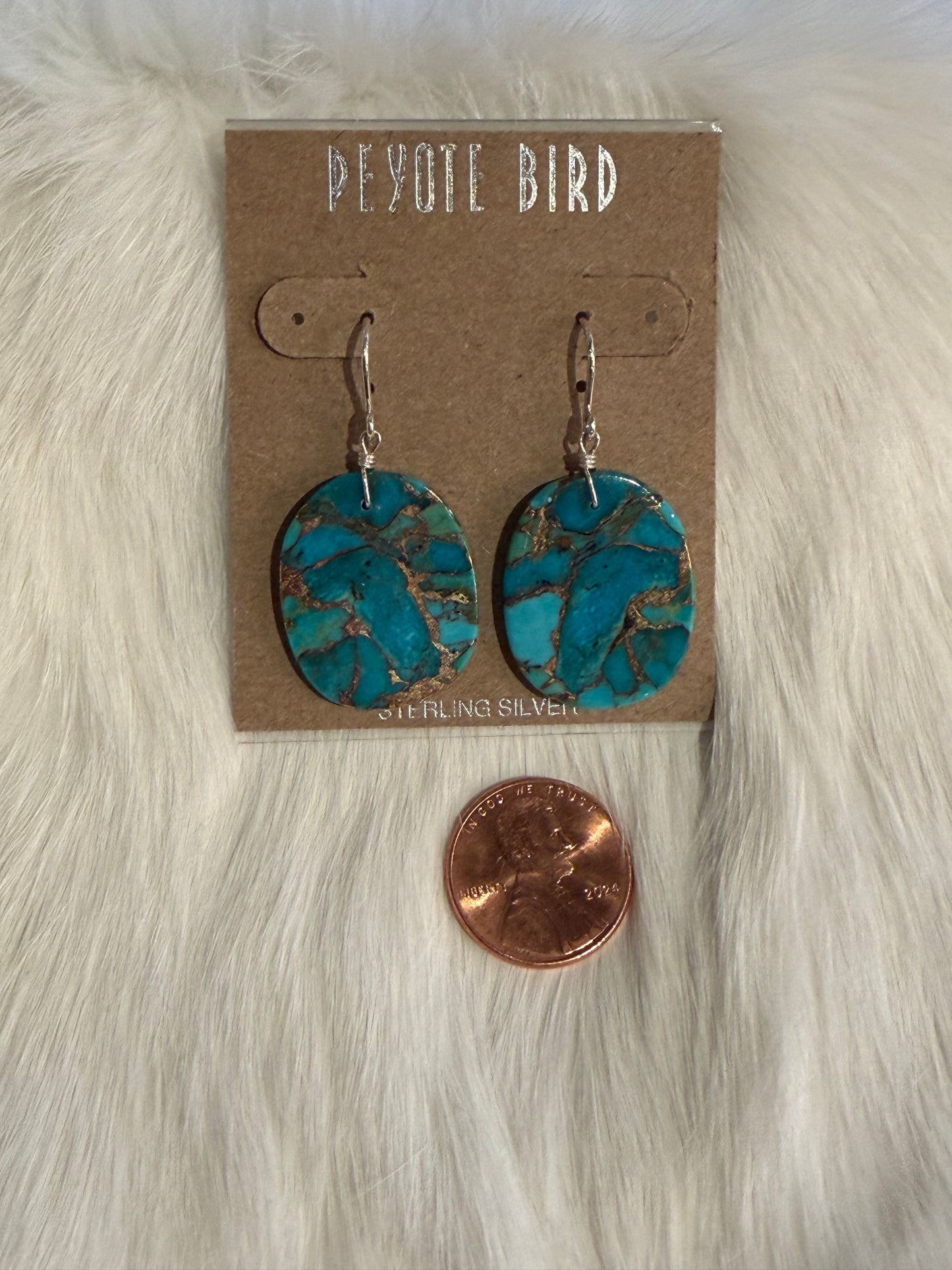 Jennifer Medina Native Turquoise SlabEarrings