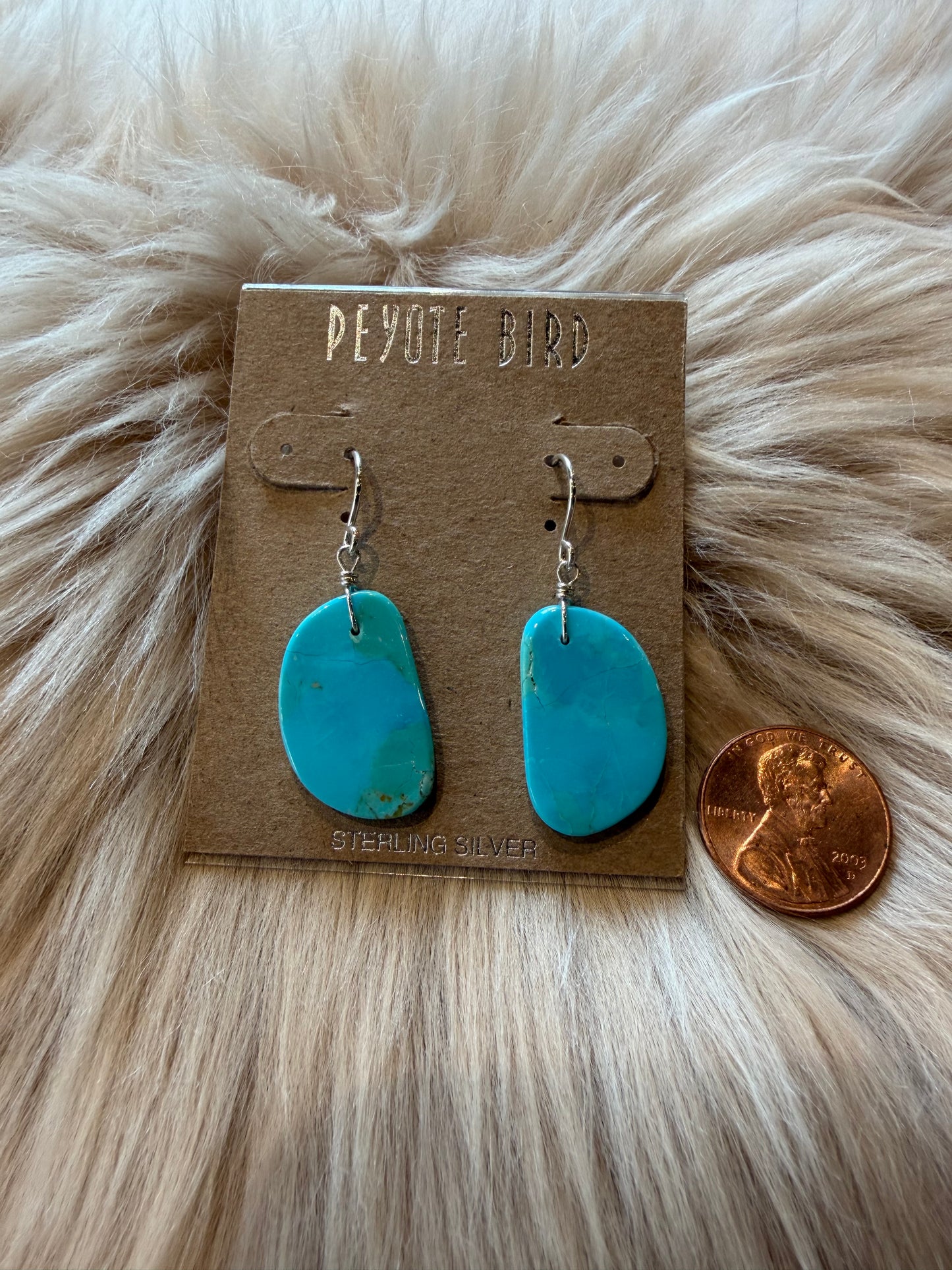 Jennifer Medina Native Turquoise Slab Earrings