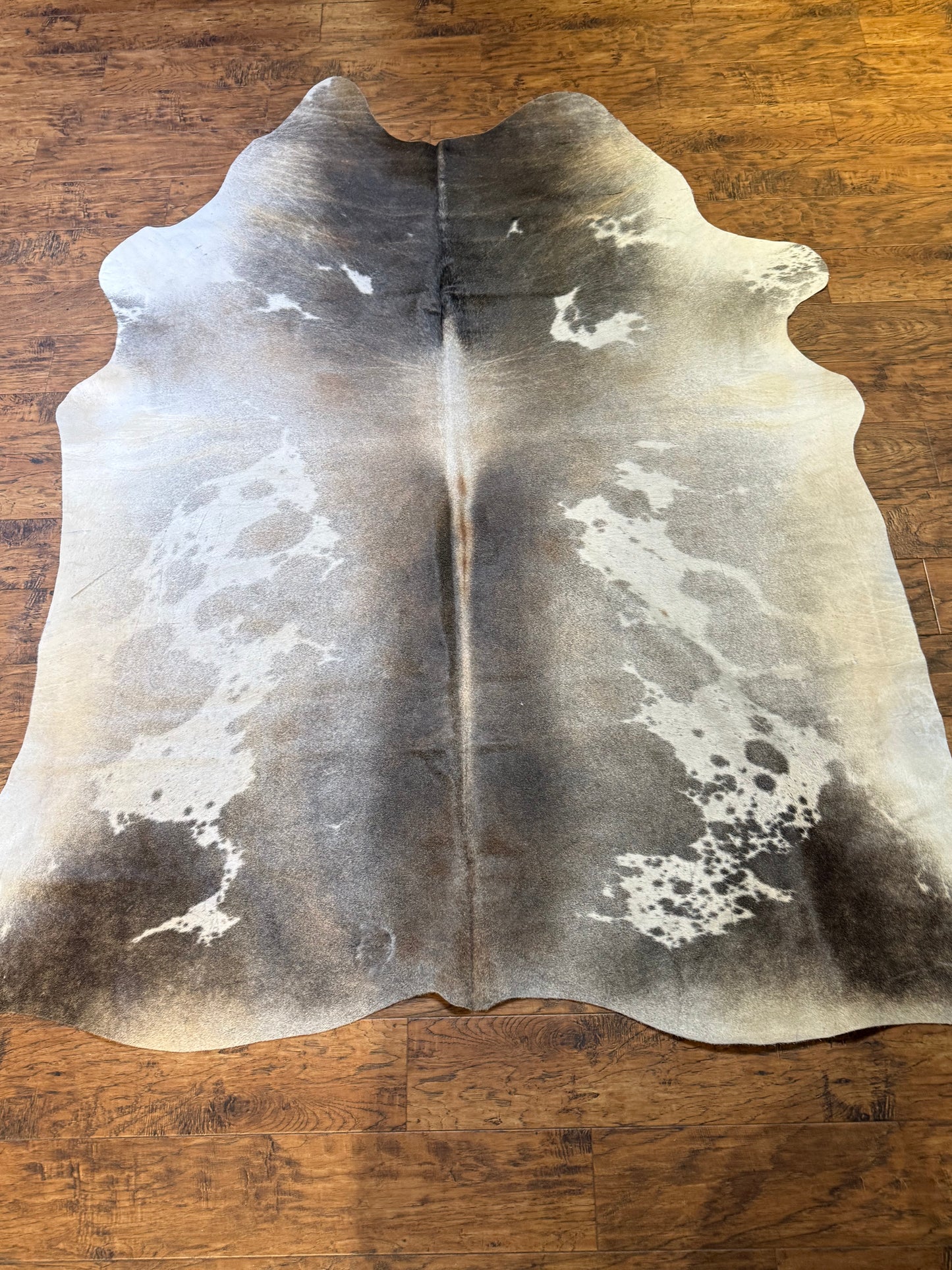 Grey and White Hide Rug