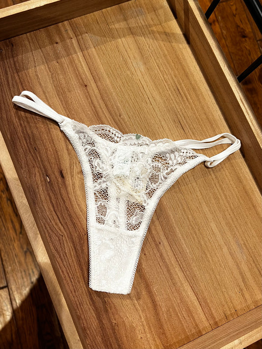 Fortuna Adjustable String Thong - White